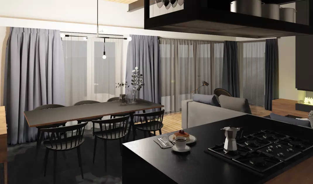 Design of a house with a forest in Mikolow