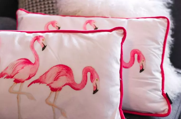 Flamingos are a great motif to use in a Barbiecore style interior