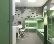 Wnętrze celi sześcioosobowej