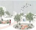 Projekt Water Belt Of Milan, przestrzeń dla pieszych i rowerzystów