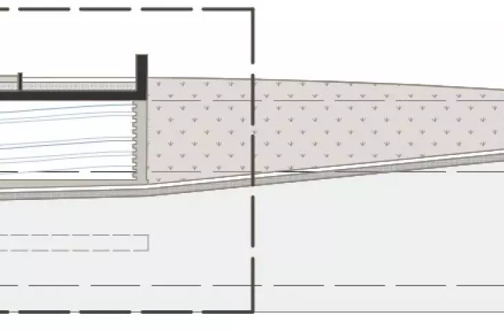 Water Belt Of Milan project, cross-section