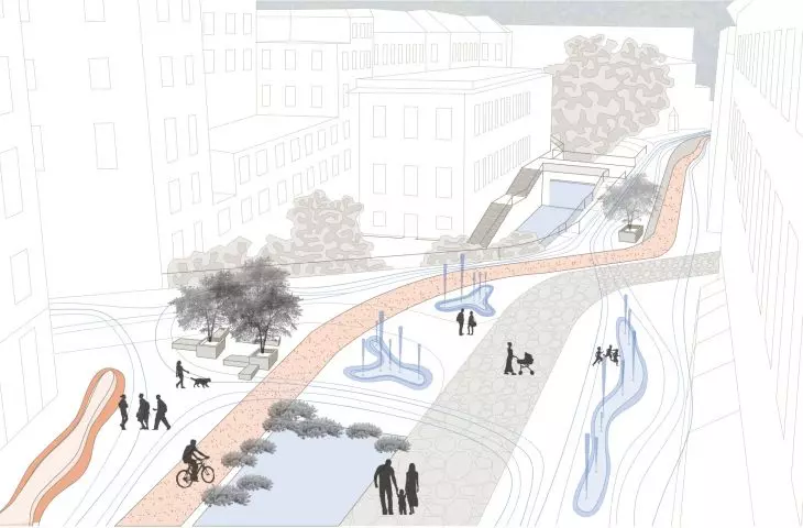 View of the designed zone