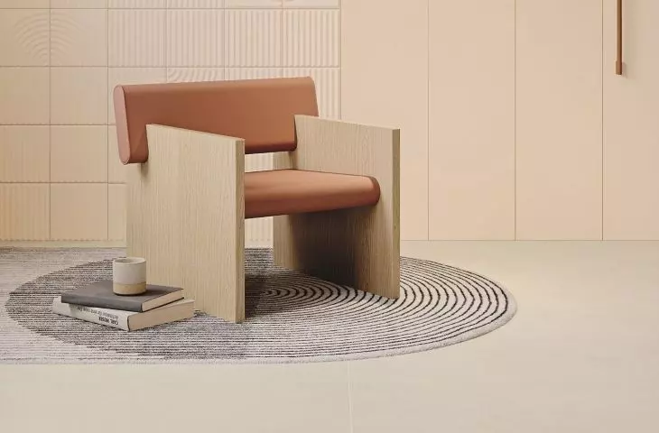 With calm colors, you can play with the texture of the tiles