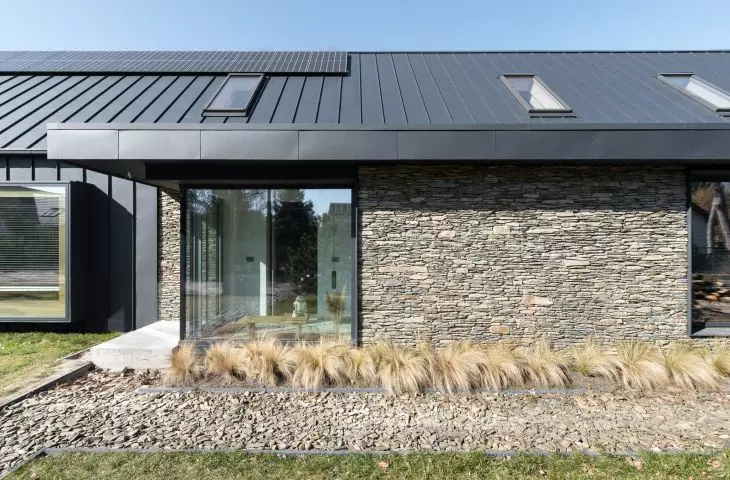 On the street side, architects have reduced the number of windows