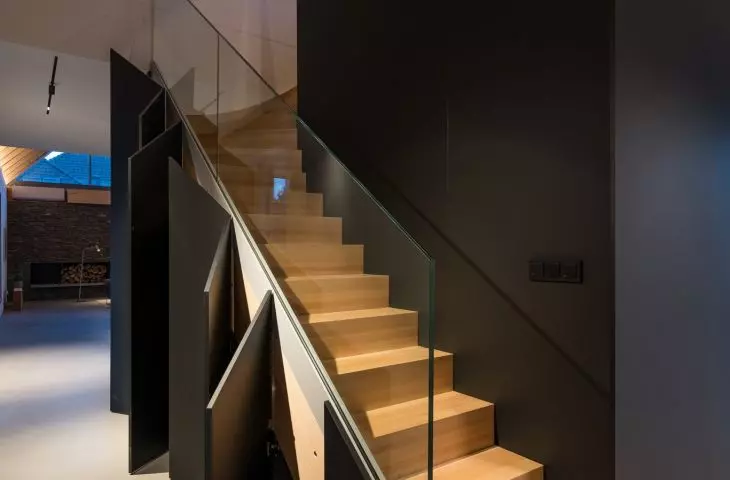 Under the stairs hides a lot of storage space