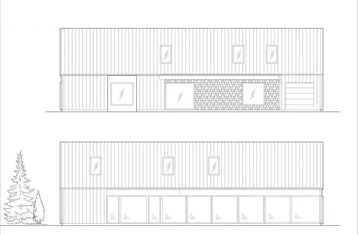 House in Borowiec, elevation