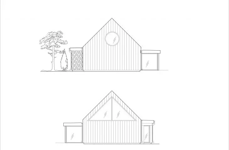 House in Borowiec, elevation