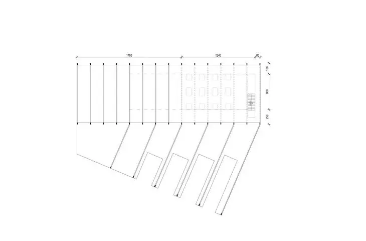 projection of the 2nd floor of the pavilion