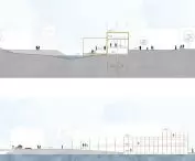 cross-sections of the square and the pavilion