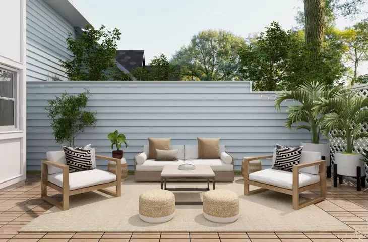 The most popular patio furniture is made of wood