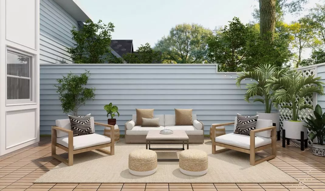 The most popular patio furniture is made of wood