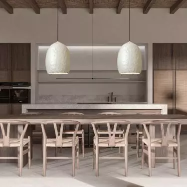 Dining room and kitchen