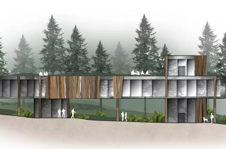 Youth Center project, facade