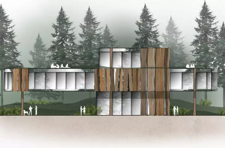 Youth Center project, facade