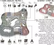 Youth Center project, functional diagram of floor 1.