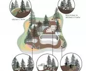 Youth Center project, functional diagram of floor 2.