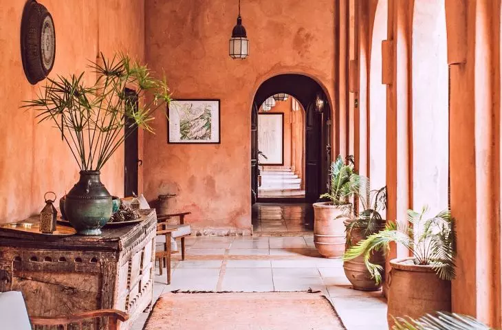 Moroccan style is dominated by warm colors