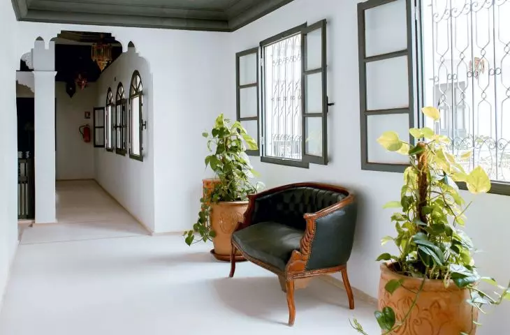 Massive wooden furniture is a hallmark of the Moroccan style