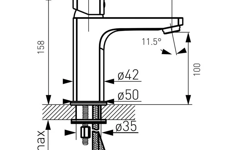 Bateria umywalkowa ALBA VerdeLine