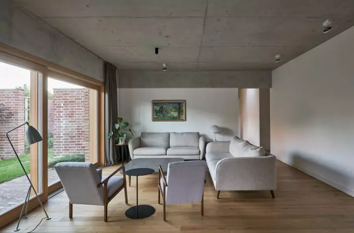 concrete in the interior