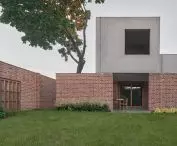 brick, concrete and nature