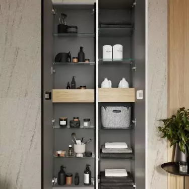 Double cabinet will hold all the things you need 