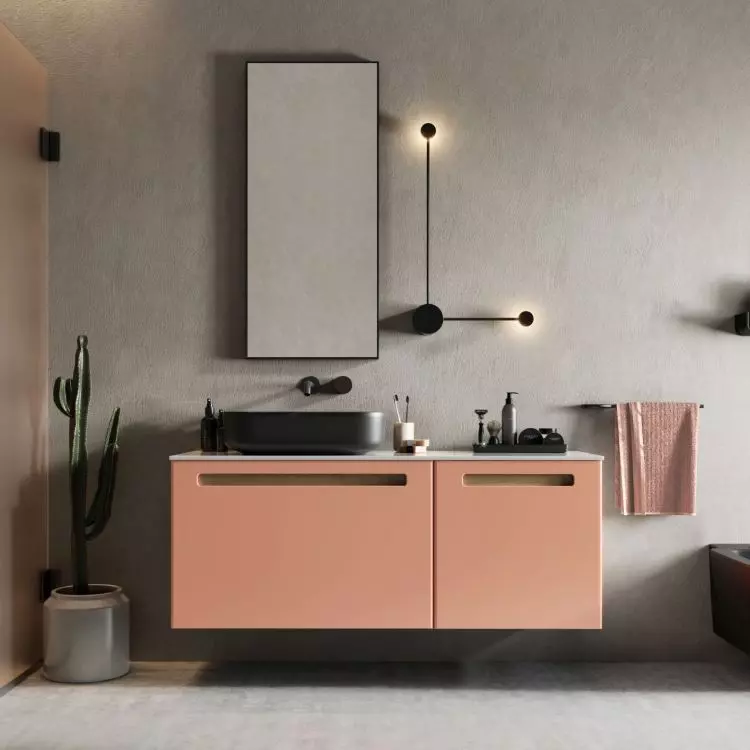 Cabinet with countertop washbasin