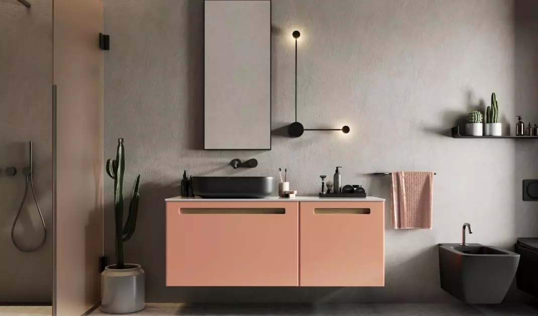 Cabinet with countertop washbasin
