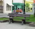City bench with backrest Paris