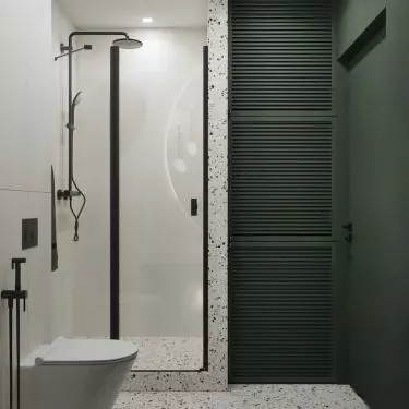Bottle green toilet