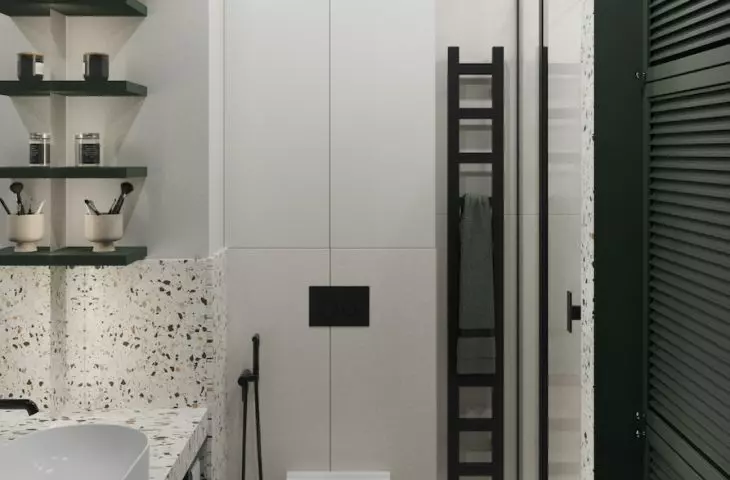 Bottle green toilet