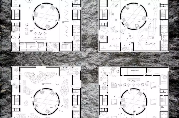 projections of selected floors of the museum