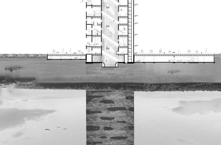 museum cross-section