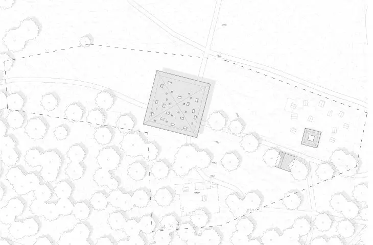 Projekt schroniska na Lubaniu, plan zagospodarowania terenu