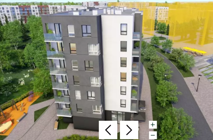 Wizualizacja istniejącego osiedla Ursus Centralny
