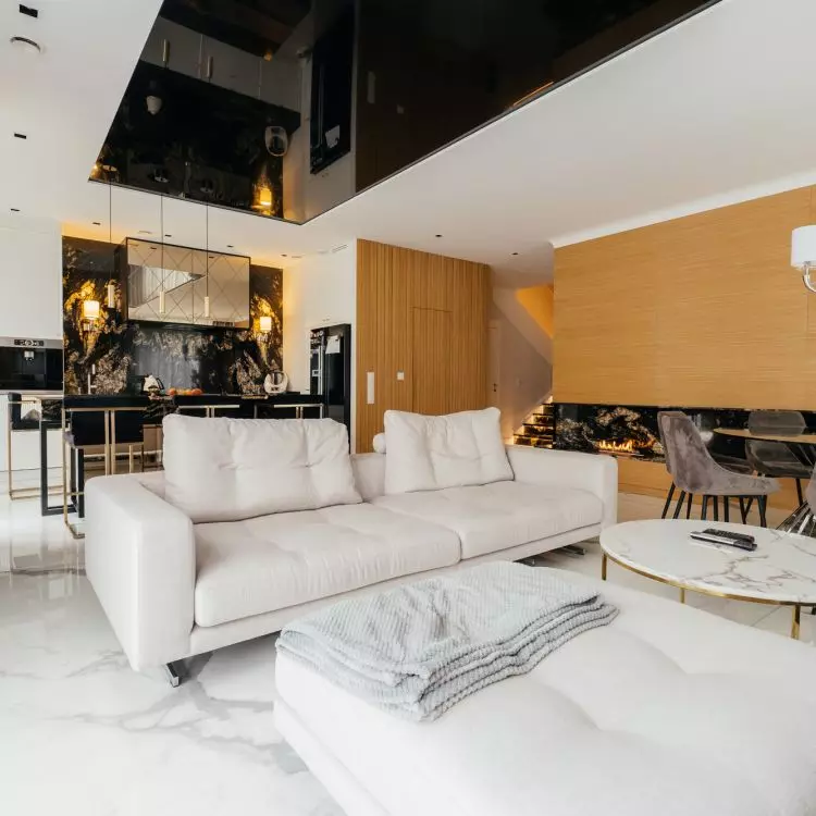 living room and kitchen