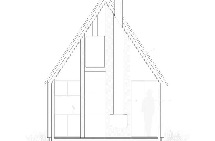 Projekt Green Cabin, przekrój