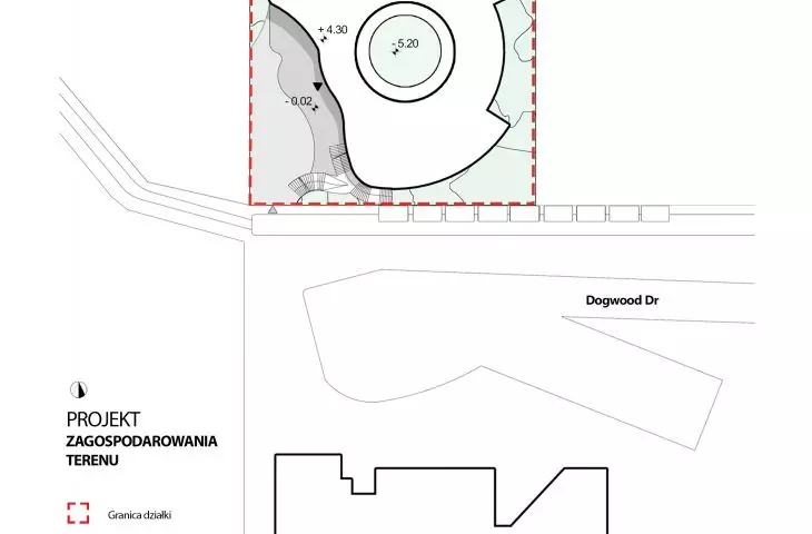 Projekt Centrum Młodzieży w Kanadzie, plan zagospodarowania terenu