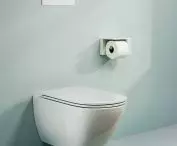 Flangeless toilet bowls and matching bidets