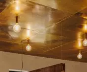 The ceiling was made of copper modules