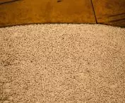 The walls of the oven were covered with real grain