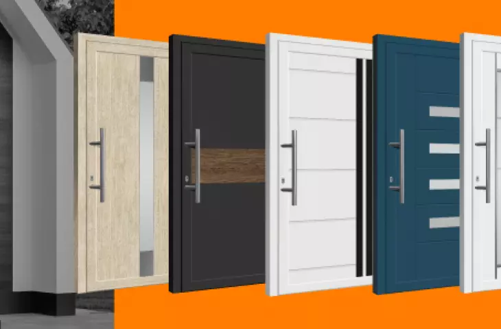 SOLANO 86 aluminum door with batch panel