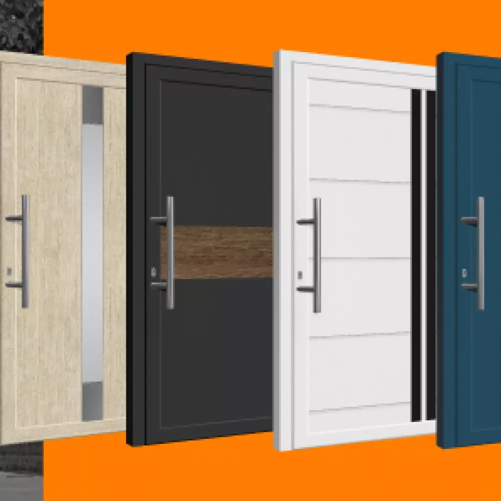 SOLANO 86 aluminum door with batch panel