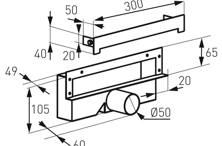 Odpływ ścienny WALL Slim