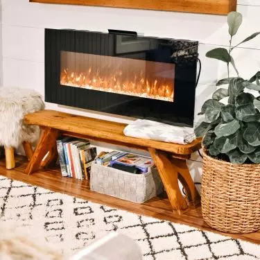Fireplace in the interior