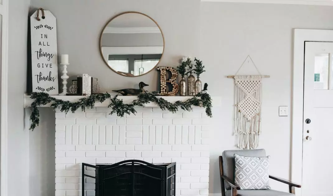 Fireplace in the interior