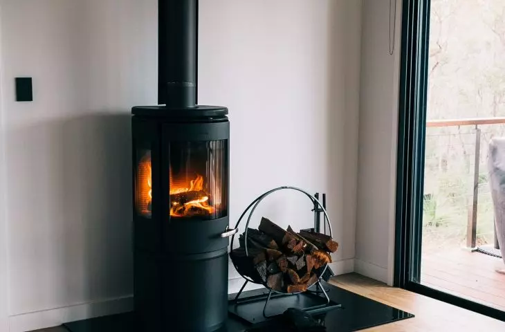 Fireplace in the interior