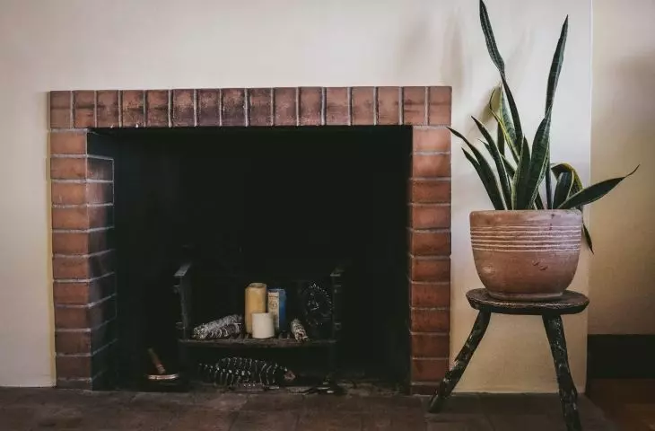 Fireplace in the interior