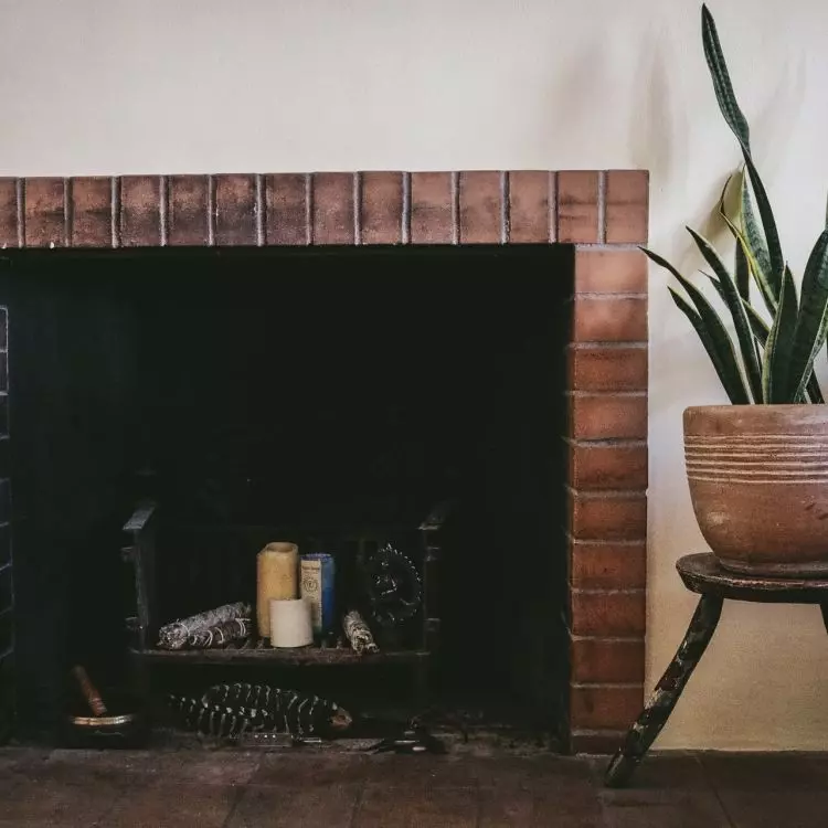 Fireplace in the interior