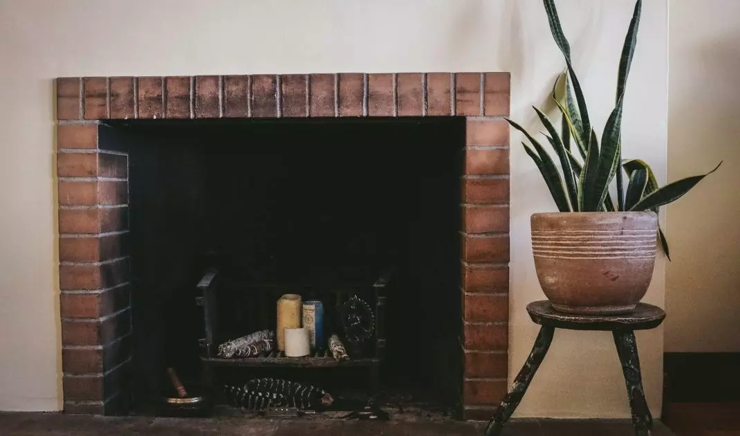 Fireplace in the interior